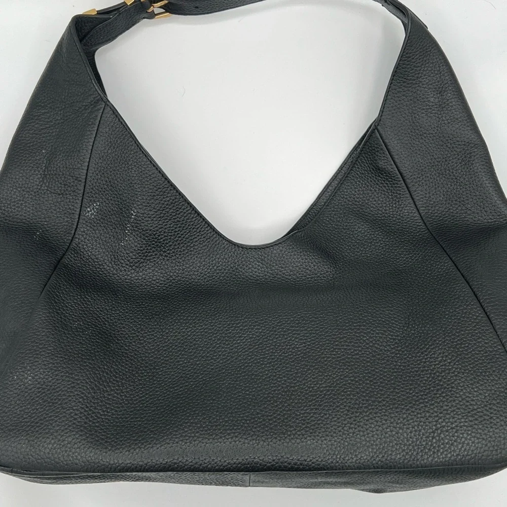 Vince Camuto Black Hobo Bag with Gold Accent